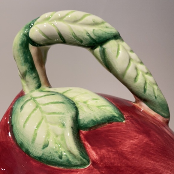 Ceramic apple pitcher hand painted - Picture 4 of 16